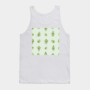 Avocados practicing yoga with cute expression Tank Top